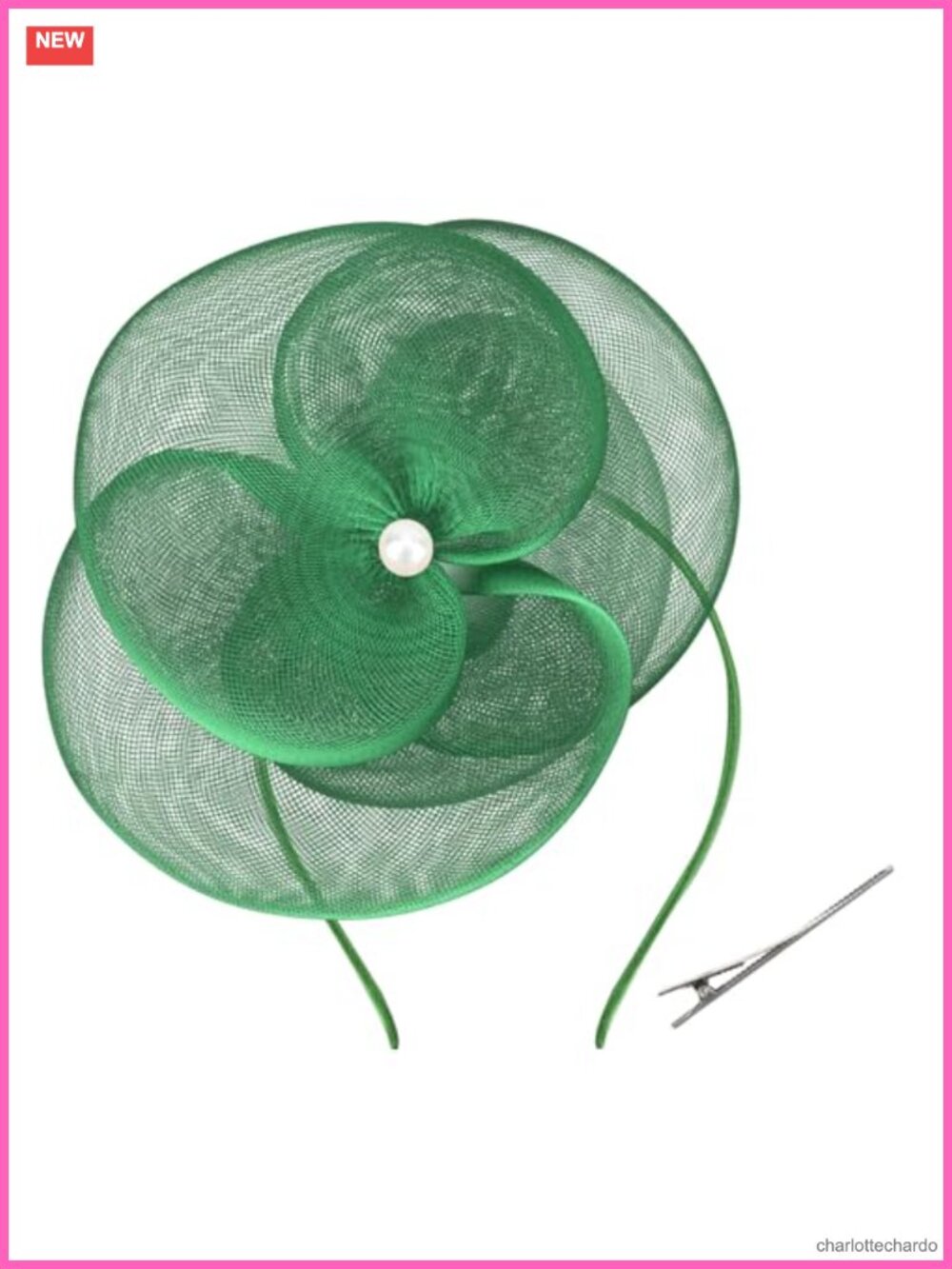 Fascinator Hat with Feather Headband & Clip for Wedding Tea Party